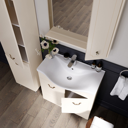 Set dulap cu lavoar Supraten Tuluza 80 + 7080 (Beige) Thumb