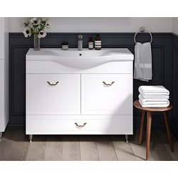 Set dulap cu lavoar Supraten Tuluza 80 + 7080 (White)