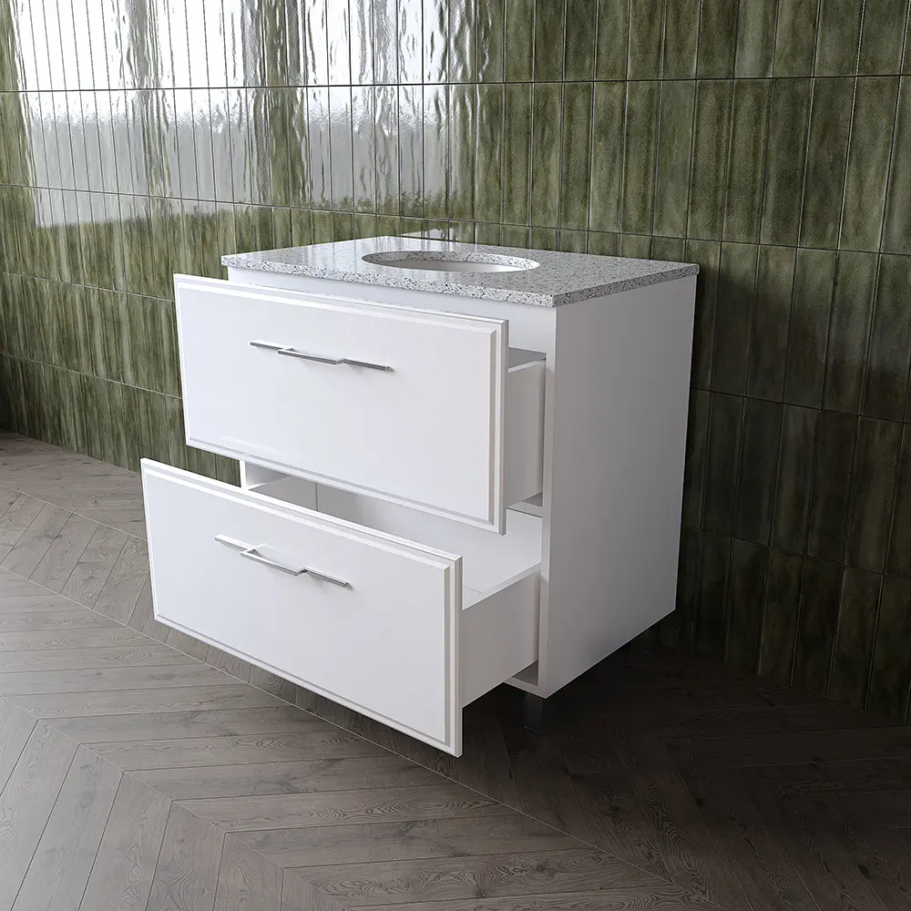 Набор тумбы с раковиной Supraten Uaza 85 + GR 85 (White)