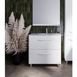 Set dulap cu lavoar Supraten Uaza 85 + GR 85 (White)