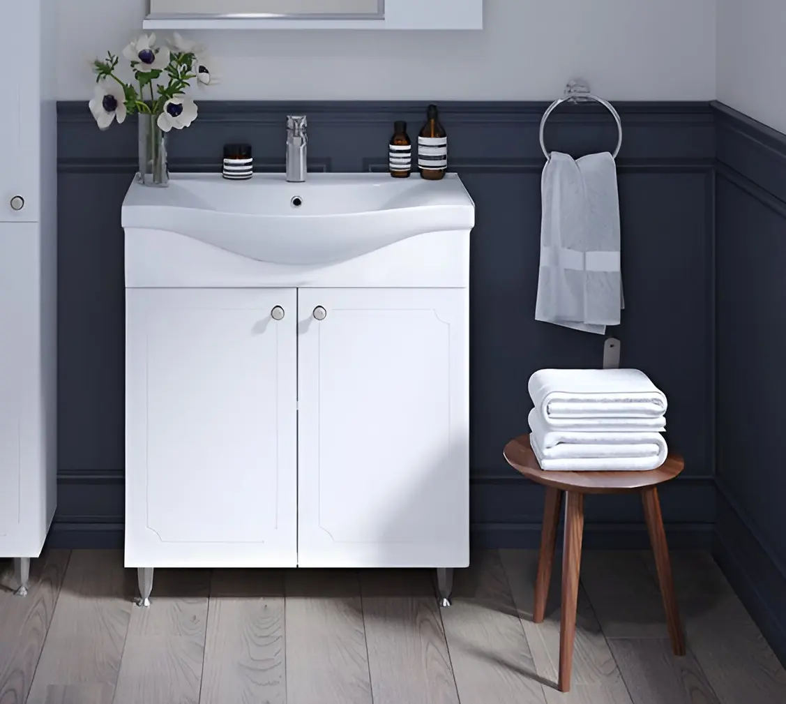 Set dulap cu lavoar Supraten Valua 75 + 7075 (White)