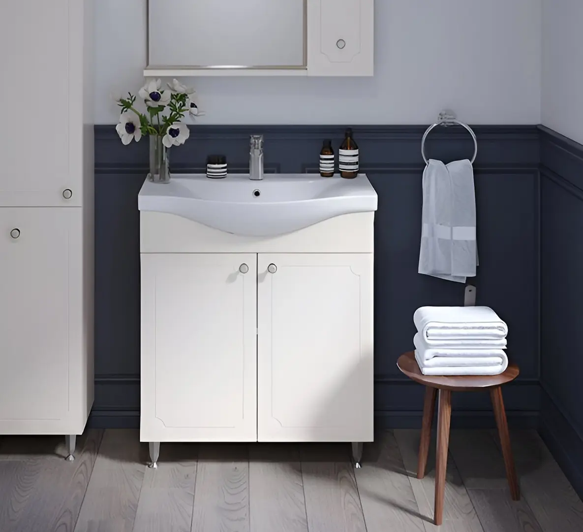 Set dulap cu lavoar Supraten Valua 90 + 7090 (Beige)