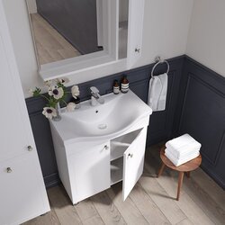 Набор тумбы с раковиной Supraten Valua 90 + 7090 (White) Thumb