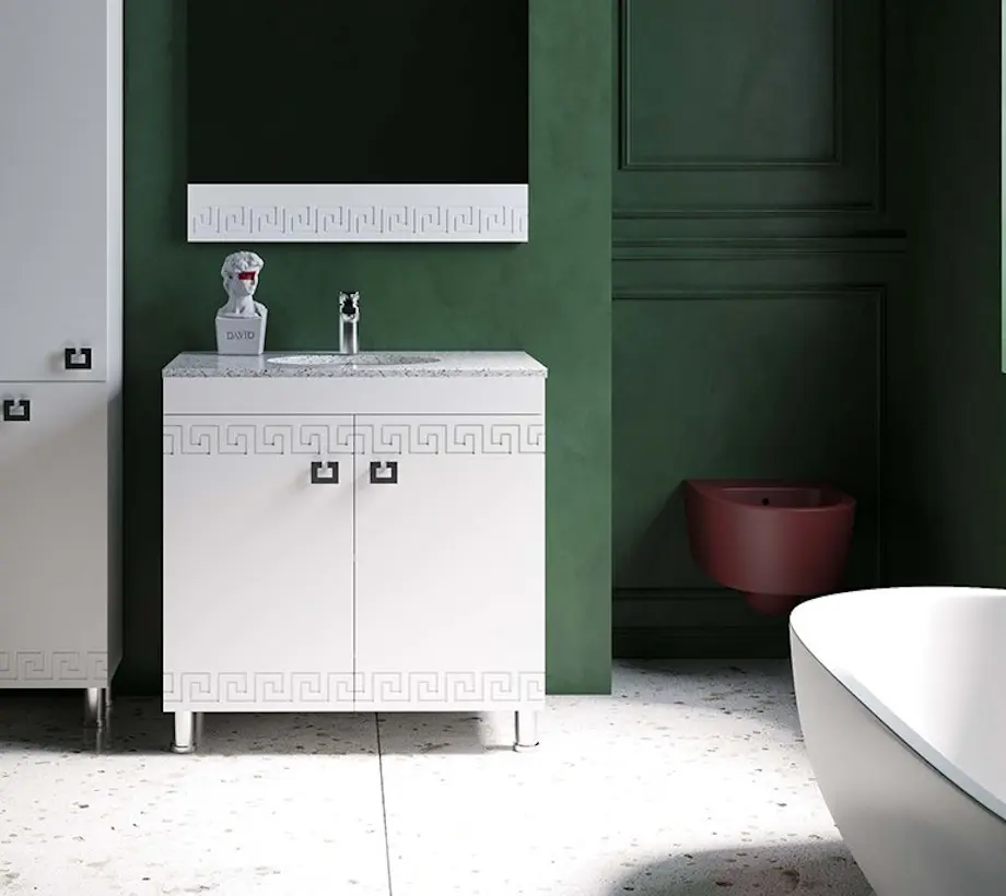 Набор тумбы с раковиной Supraten Versailles 85 + GR 85  (White)