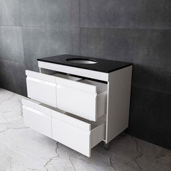 Set dulap cu lavoar Supraten Viscon 100 + GR100 (White) Thumb