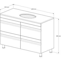 Set dulap cu lavoar Supraten Viscon 120 + GR120 (White) Thumb
