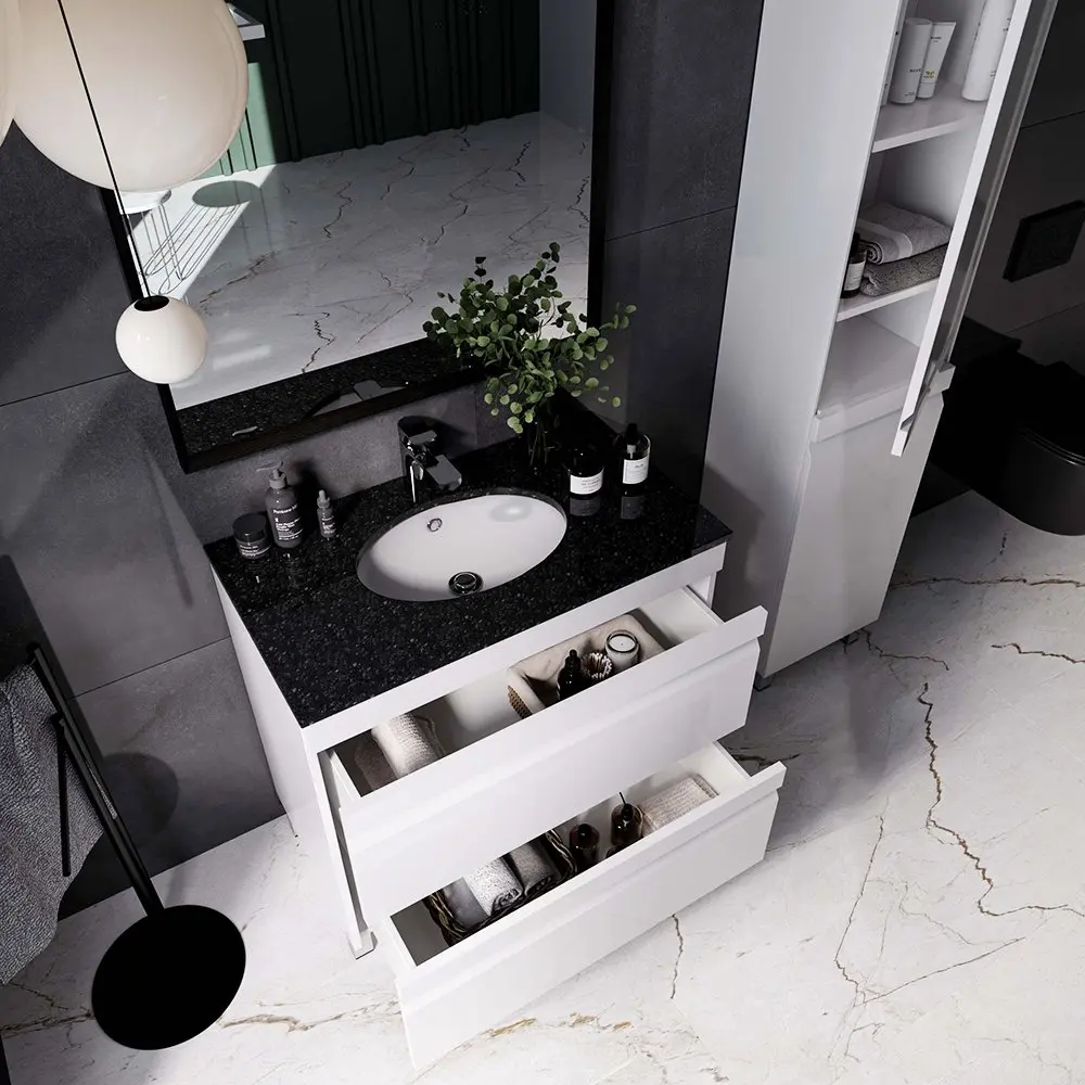 Set dulap cu lavoar Supraten Viscon 75 + GR75 (White)