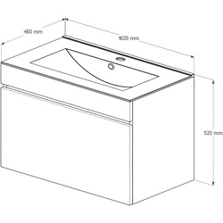 Set dulap cu lavoar Supraten Puatu 100 + 2100 (White) Thumb