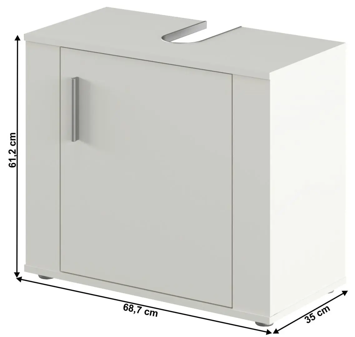 Dulap sub lavoar Tempo Kondela Lessy 02 (White Matt)