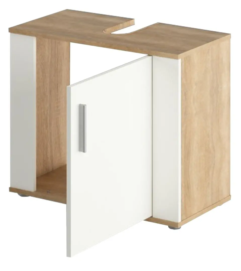 Dulap sub lavoar Tempo Kondela Lessy New 02 (Sonoma Oak/White Matt)