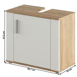 Dulap sub lavoar Tempo Kondela Lessy New 02 (Sonoma Oak/White Matt) Thumb