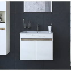 Tumba sub lavoar Tempo Kondela Choice 60 (White/Oak)