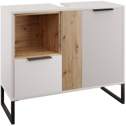 Dulap sub lavoar Tempo Kondela Cubo CUB03 (White/Artisan Oak) Thumb