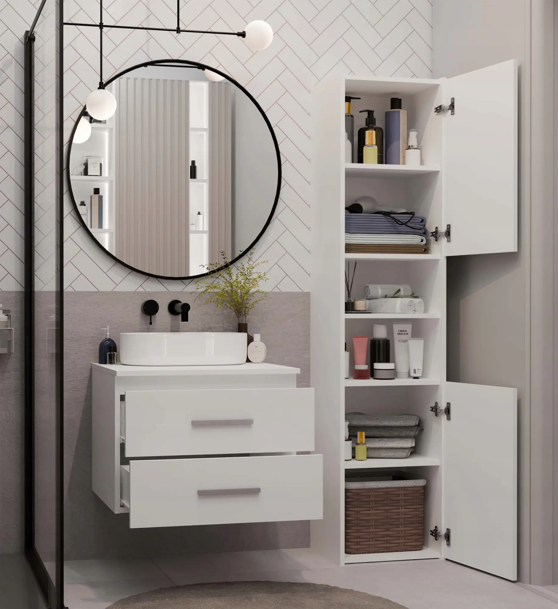 Тумба под умывальник TopEshop Nel 60 (White) - 7