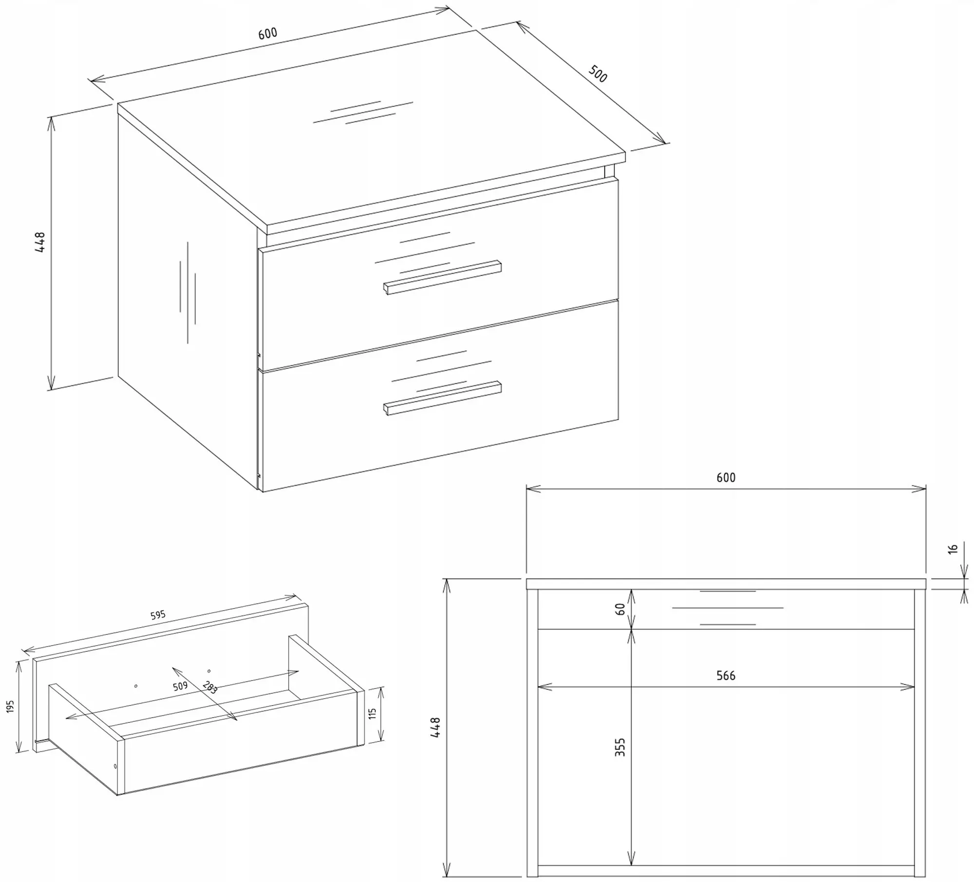 Тумба под умывальник TopEshop Nel 60 (White) - 8