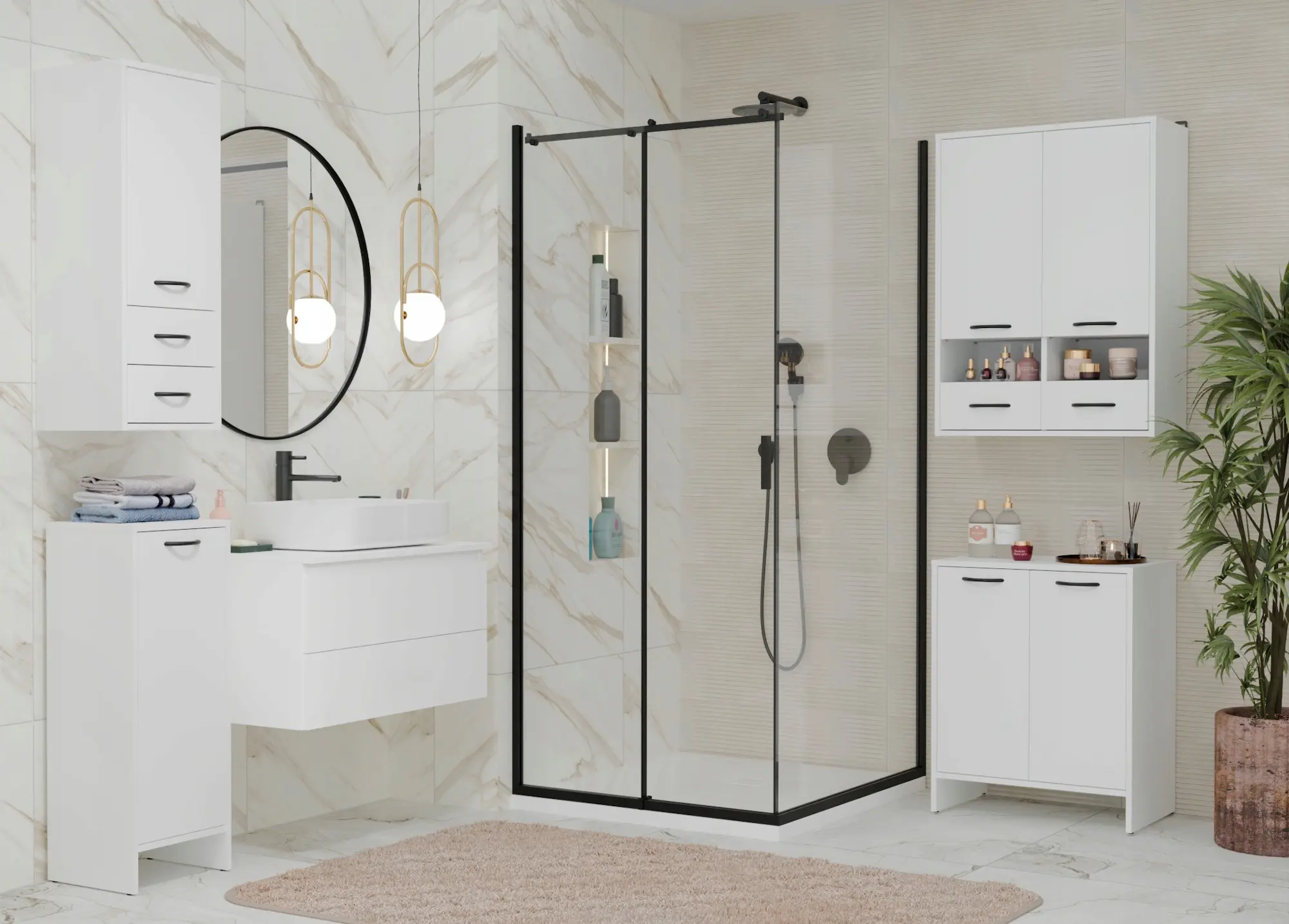 Tumba sub lavoar TopEshop Nina 2DUM (White) - 2