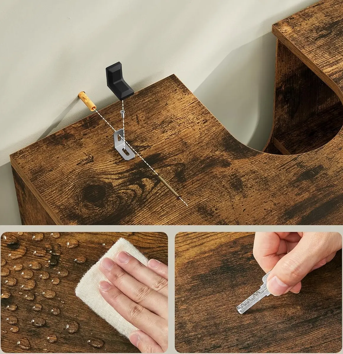 Тумба под умывальник Vasagle BBK04BX (Rustic Brown) - 8