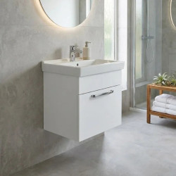 Тумба с умывальником подвесная Vasto Furniture Agat/Sava 1S 600mm (White) Thumb