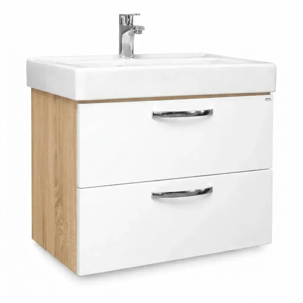 Тумба с умывальником подвесная Vasto Furniture Agat/Sava 2S 700mm (Sonoma)