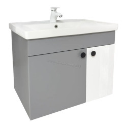 Dulap cu lavoar suspendat Vasto Furniture Lerida/Sava 2U 600mm (Grey/White)