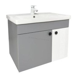 Dulap cu lavoar suspendat Vasto Furniture Lerida/Sava 2U 700mm (Grey/White)