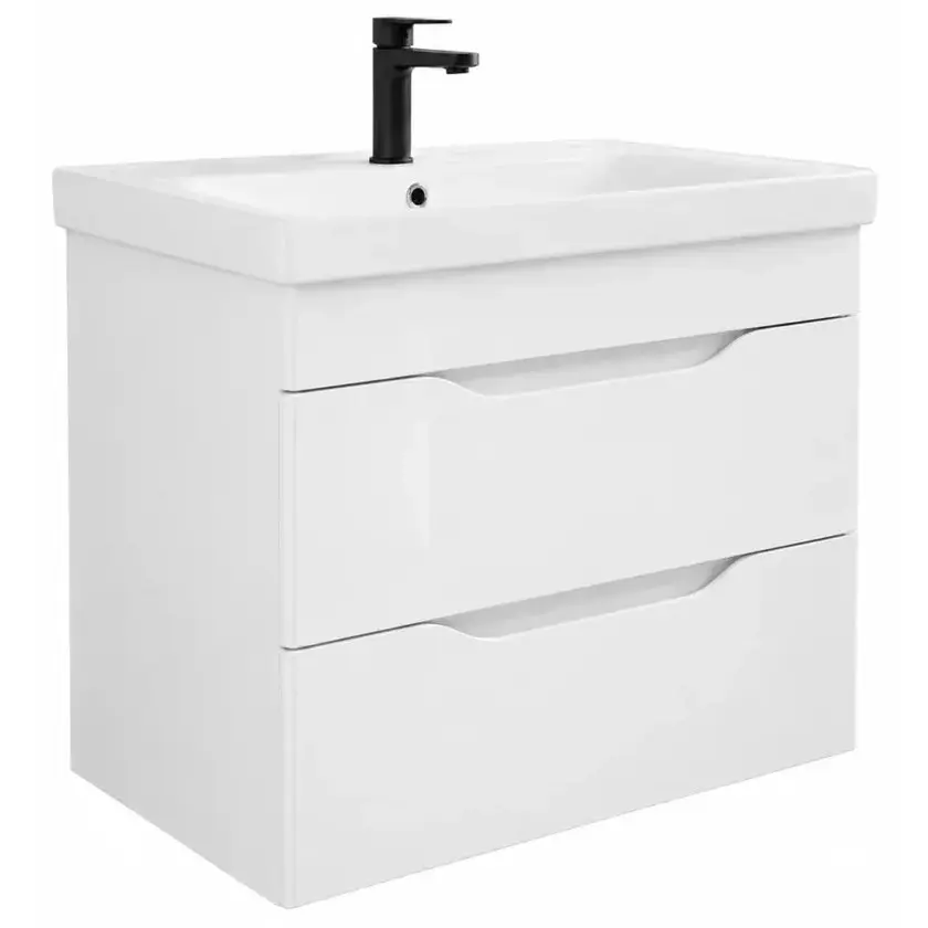 Dulap cu lavoar suspendat Vasto Furniture Print/Sava 2S 900mm (White) - 2