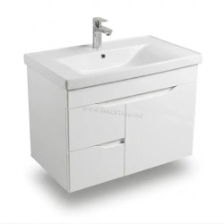 Dulap cu lavoar suspendat Vasto Furniture Print/Sava 2S1U 800mm (White)