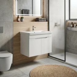 Dulap cu lavoar suspendat Vasto Furniture Print/Sava 2U 700mm (White)