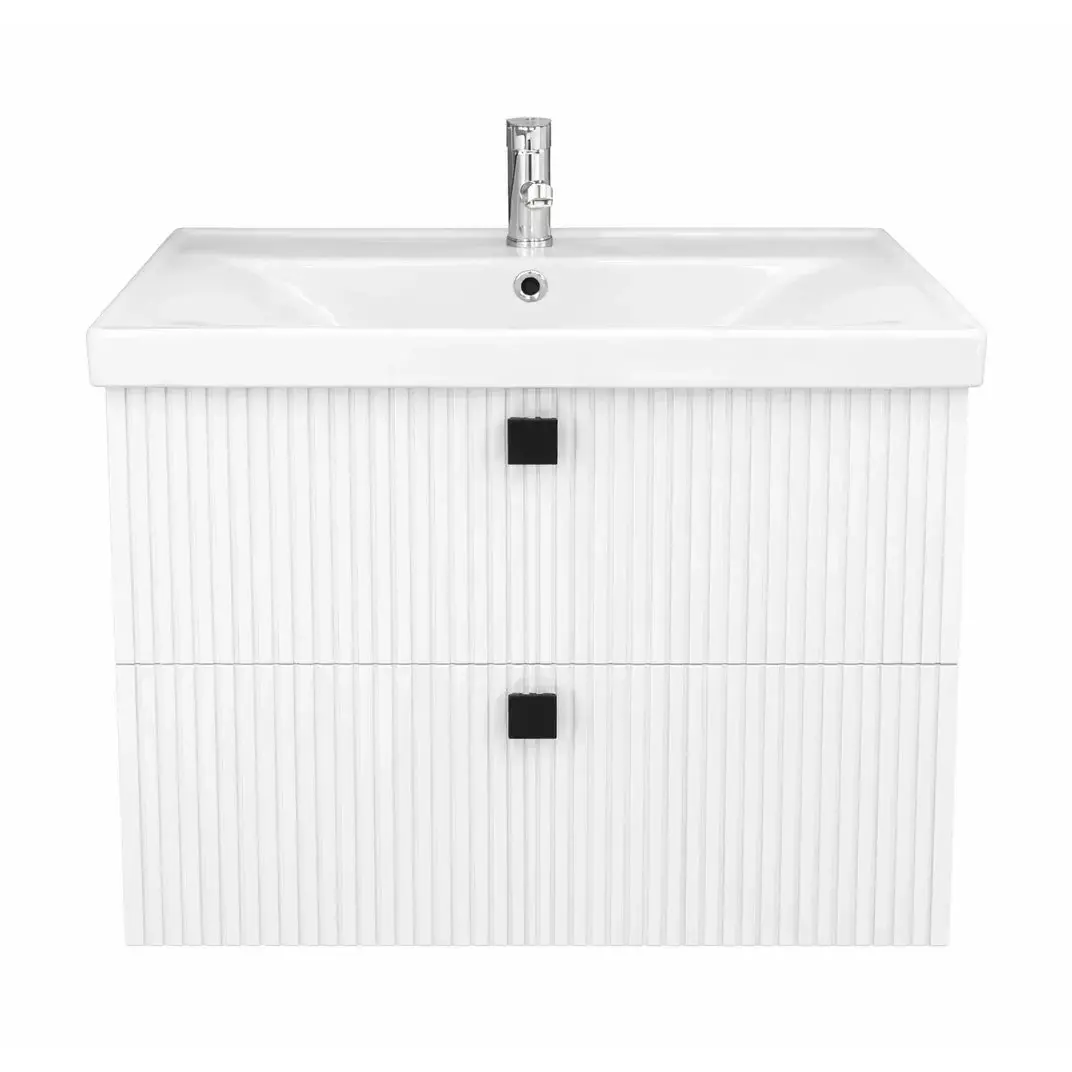 Dulap cu lavoar suspendat Vasto Furniture Toledo/Sava 2S 650mm (White)