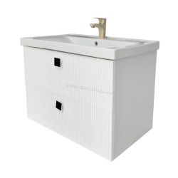 Dulap cu lavoar suspendat Vasto Furniture Toledo/Sava 2S 800mm (White)