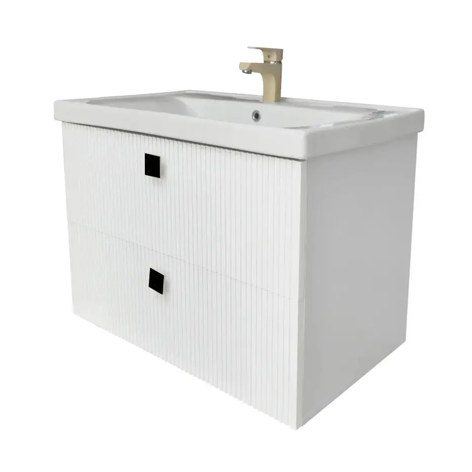 Dulap cu lavoar suspendat Vasto Furniture Toledo/Sava 2S 800mm (White)