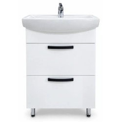 Dulap cu lavoar Vasto Furniture Agat/CL 2S 600mm (White/Anthracite) Thumb