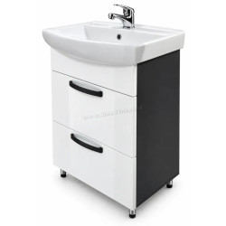 Dulap cu lavoar Vasto Furniture Agat/CL 2S 600mm (White/Anthracite)