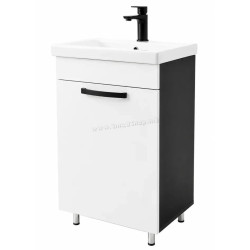 Dulap cu lavoar Vasto Furniture Agat/Sava 1U 500mm (White/Anthracite)