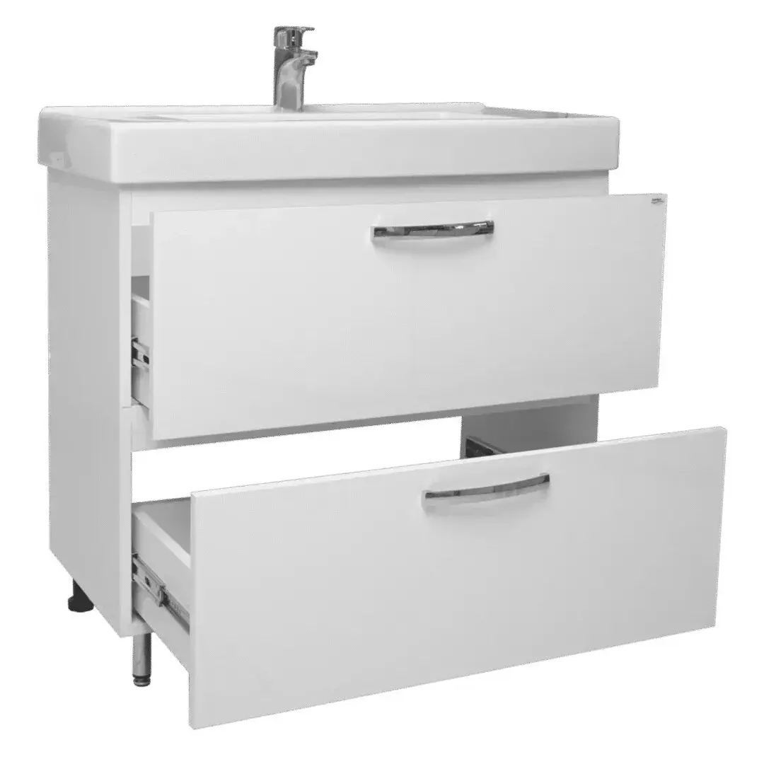Dulap cu lavoar Vasto Furniture Agat/Sava 2S 1000mm (White) - 3