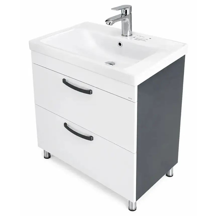 Dulap cu lavoar Vasto Furniture Agat/Sava 2S 600mm (White/Anthracite)