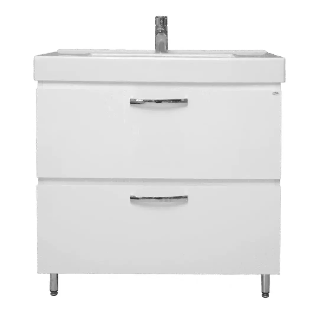 Dulap cu lavoar Vasto Furniture Agat/Sava 2S 900mm (White) - 2