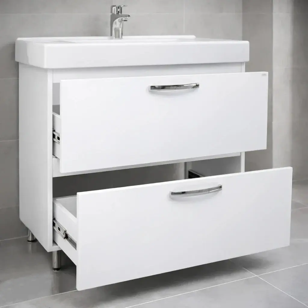 Dulap cu lavoar Vasto Furniture Agat/Sava 2S 900mm (White)