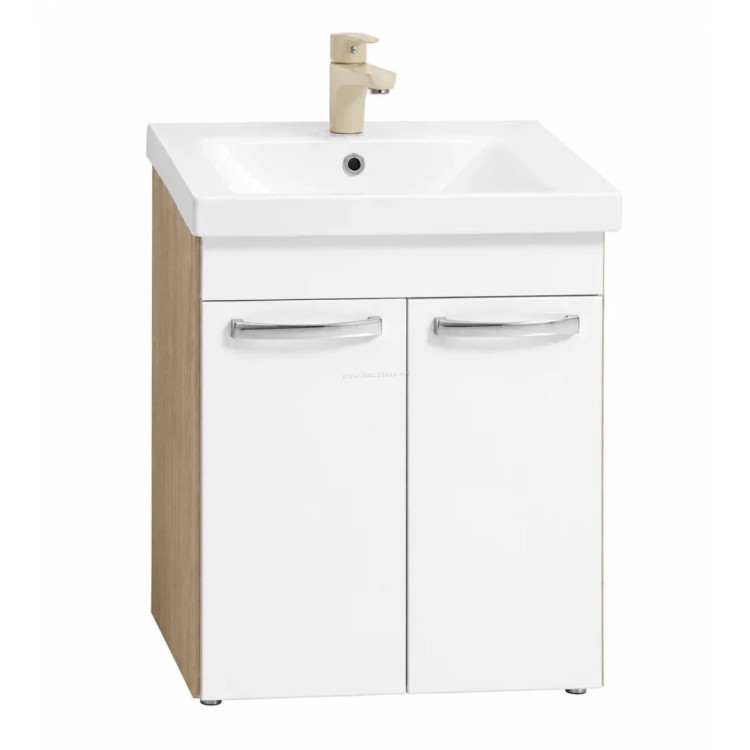 Dulap cu lavoar Vasto Furniture Agat/Sava 2U 600mm (White/Sonoma)