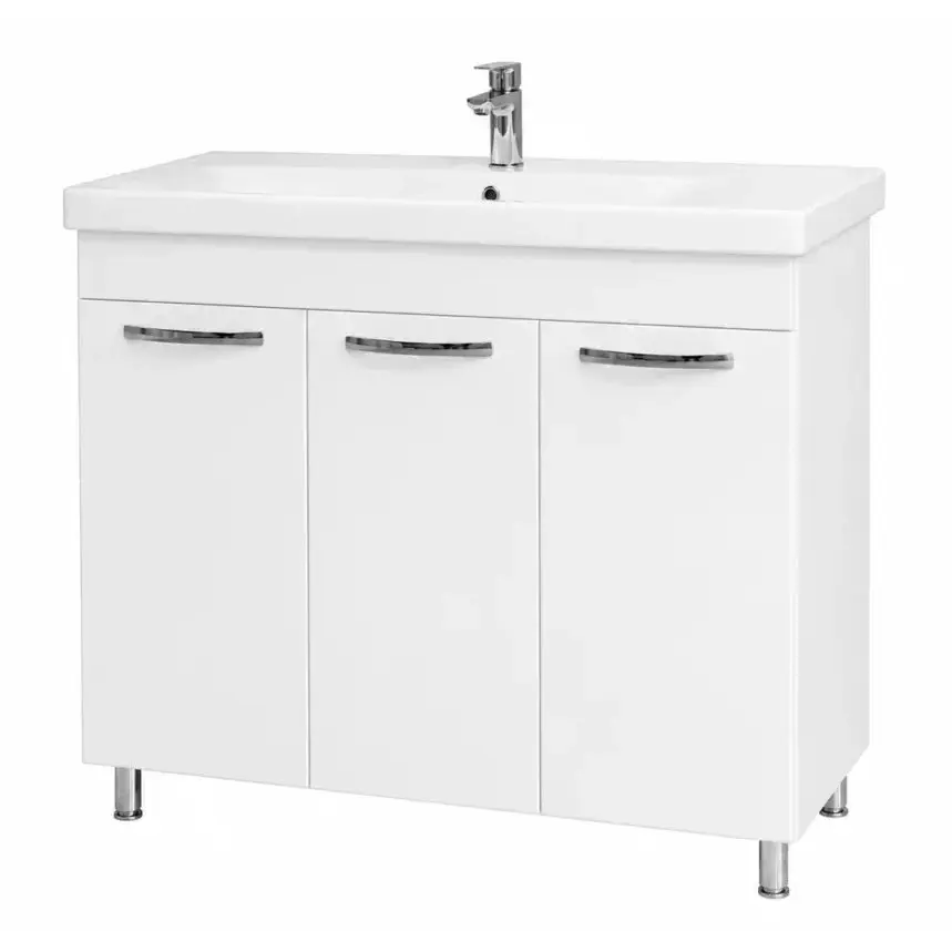 Dulap cu lavoar Vasto Furniture Agat/Sava Cos 1000mm (White) - 2