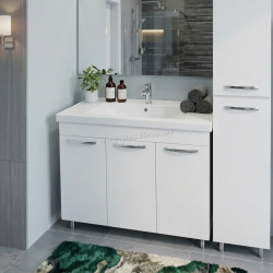 Dulap cu lavoar Vasto Furniture Agat/Sava Cos 1000mm (White)
