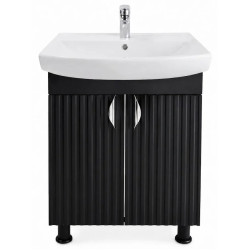 Dulap cu lavoar Vasto Furniture Aqua/CL 2U 600mm (Black Matte) Thumb