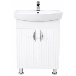 Dulap cu lavoar Vasto Furniture Aqua/CL 2U 600mm (White Matte)