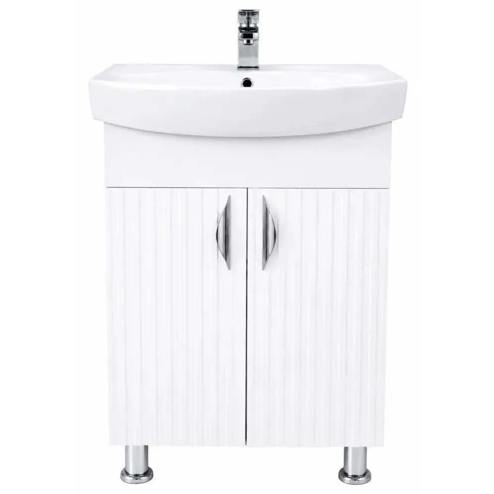 Dulap cu lavoar Vasto Furniture Aqua/CL 2U 600mm (White Matte)