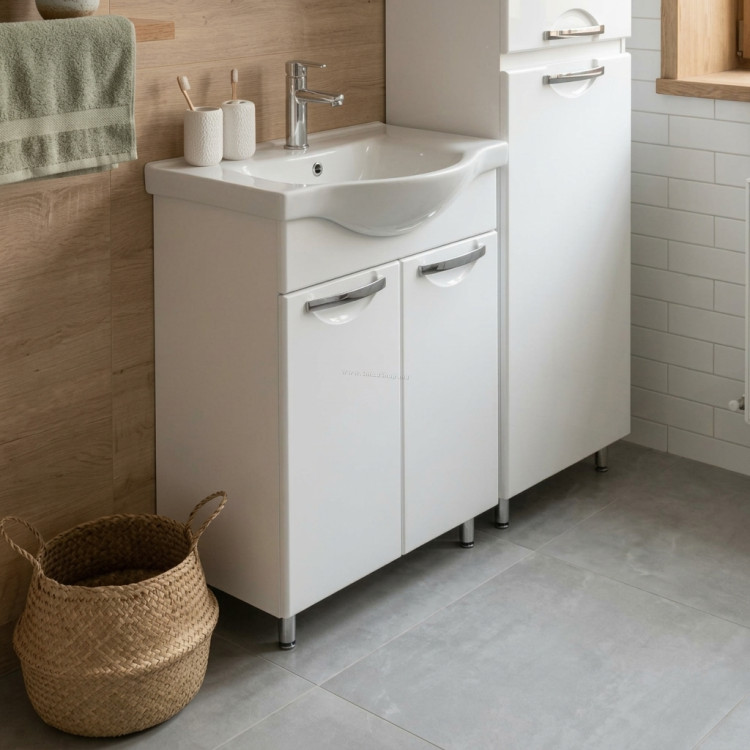 Dulap cu lavoar Vasto Furniture Delfin/Basic 2U 550mm (White)