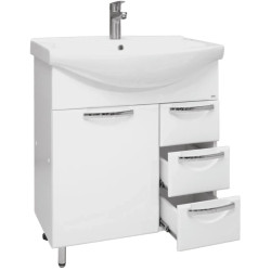 Dulap cu lavoar Vasto Furniture Delfin/Basic 3S 750mm (White) Thumb