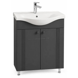 Dulap cu lavoar Vasto Furniture Palma/Basic 2U 650mm (Anthracite Matte)