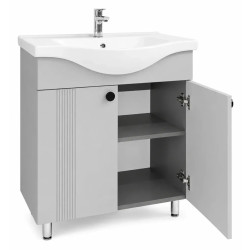 Dulap cu oglinda Vasto Furniture Palma/Basic 2U 650mm (Grey) Thumb