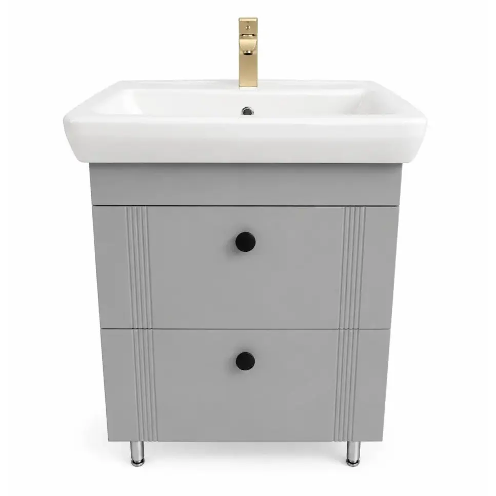 Dulap cu lavoar Vasto Furniture Palma/ML 2S 650mm (Grey Matte) - 2