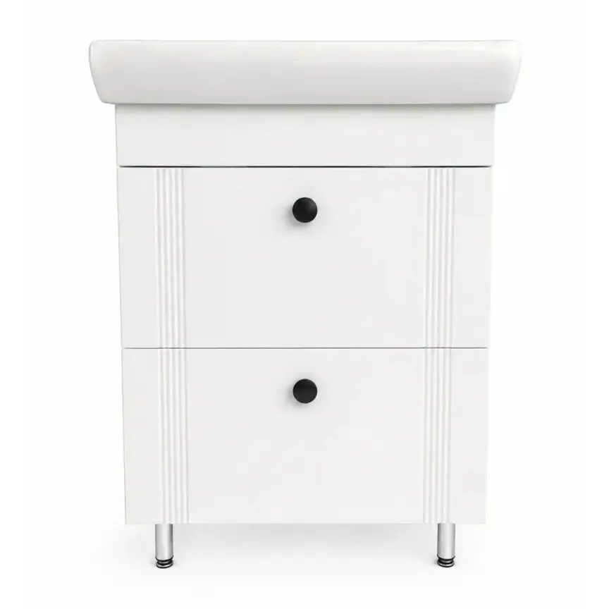 Dulap cu lavoar Vasto Furniture Palma/ML 2S 650mm (White) - 2